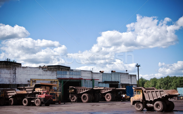 Mining trucks garage Stock photo © timbrk