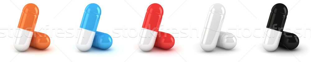 Capsules icons Stock photo © timbrk