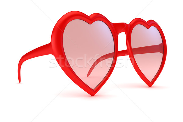 Divat szemüveg rózsa színes szimbólum remény Stock fotó © timbrk