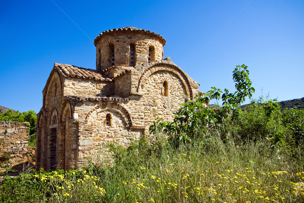 église ciel bâtiment bleu pierre architecture [[stock_photo]] © timbrk