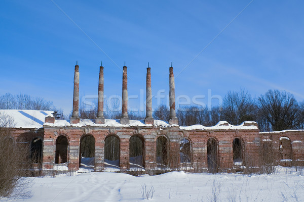 Dwór region Rosja domu budynku budowy Zdjęcia stock © timbrk