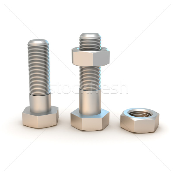 Two bolts and two nuts Stock photo © timbrk