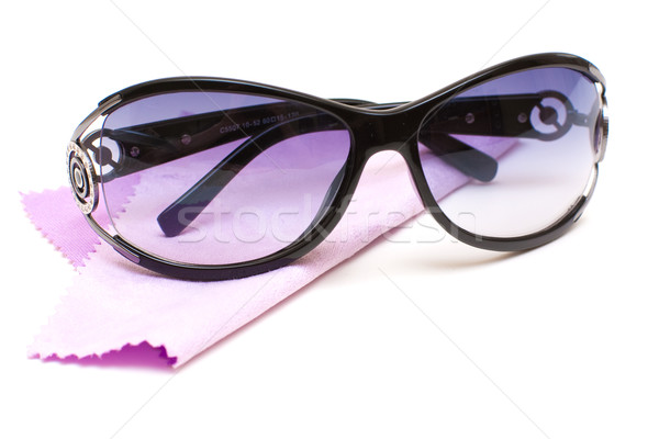 Okulary włókno szmata elegancki kobiet odizolowany Zdjęcia stock © timbrk