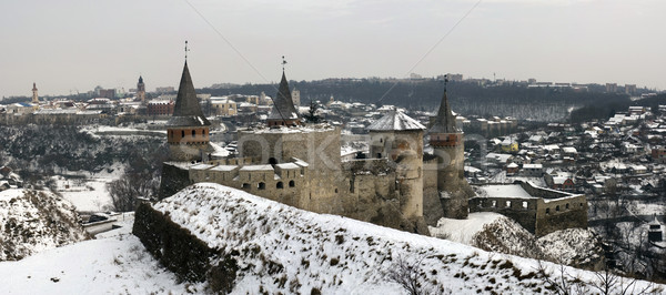 Panorama of Kamyanets-Podilsky Castle Stock photo © timbrk