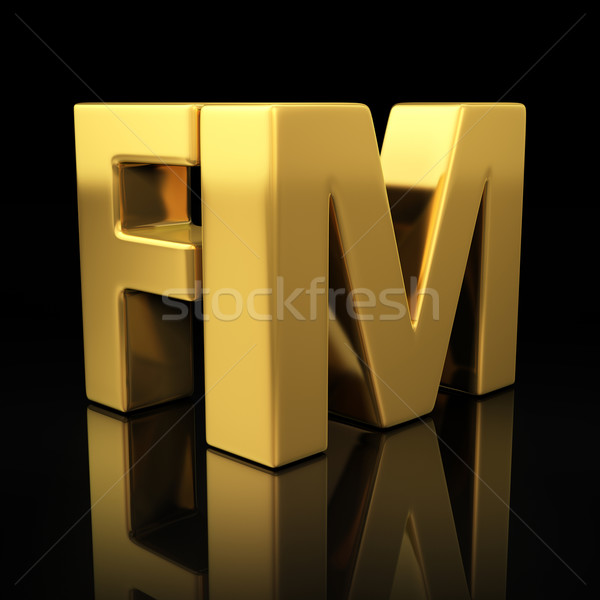 FM gold letters Stock photo © timbrk