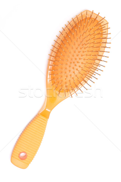 Massage Haarbürste Borste isoliert weiß Hintergrund Stock foto © timbrk