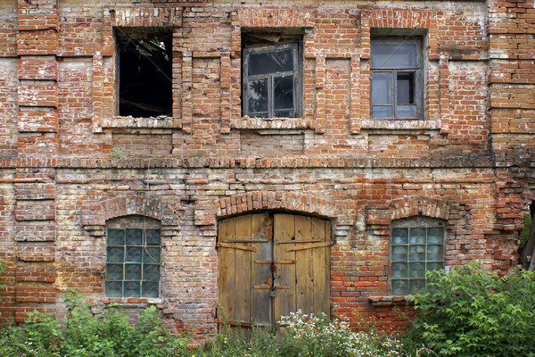 Сток-фото: фасад · разрушенный · здании · регион · Россия · кадр