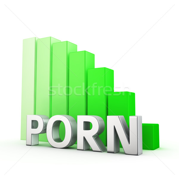 削減 ポルノの 移動 ダウン 緑 棒グラフ ストックフォト © timbrk
