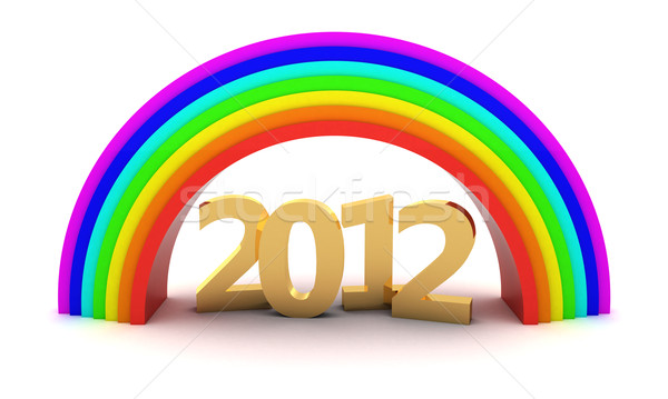 2012 Rainbow or 3D objets [[stock_photo]] © timbrk