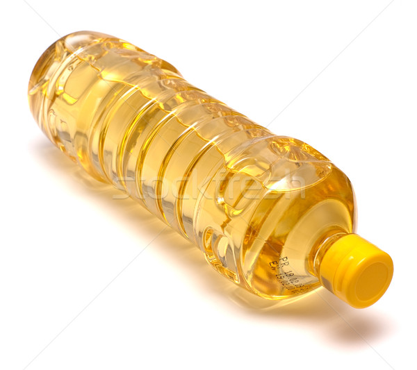 Botella aceite de girasol blanco girasol petróleo oro Foto stock © timbrk