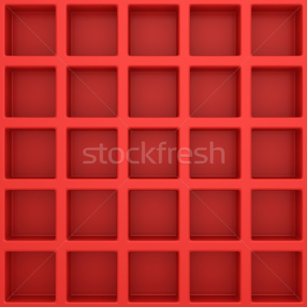 Tér sablon Vörös tér 3D számítógép grafikus Stock fotó © timbrk