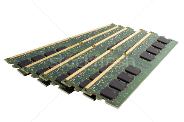 Beş bellek bilgisayar yeşil dijital Stok fotoğraf © timbrk