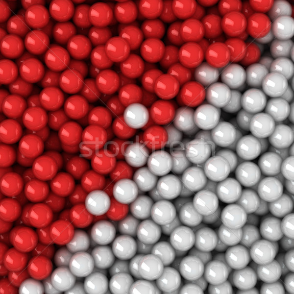 Piros fehér golyók halom számítógép grafikus Stock fotó © timbrk