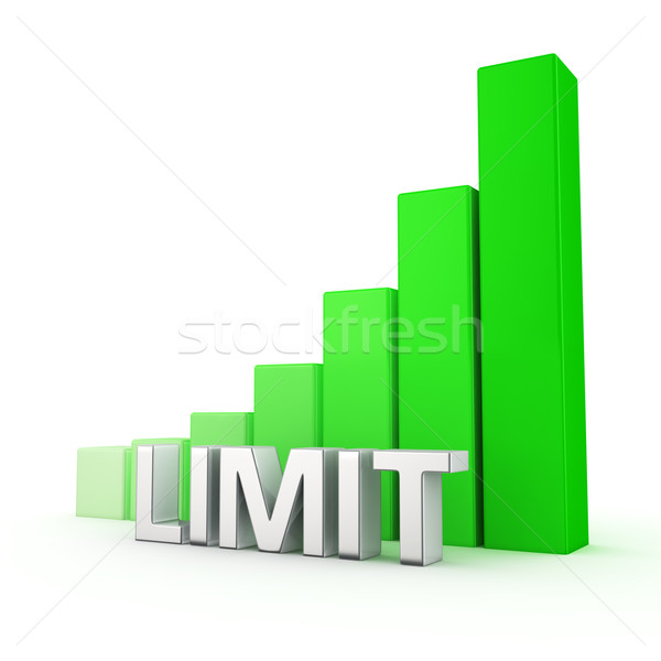 Növekedés korlát növekvő zöld oszlopdiagram fehér Stock fotó © timbrk