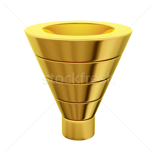 Gold sales funnel Stock photo © timbrk