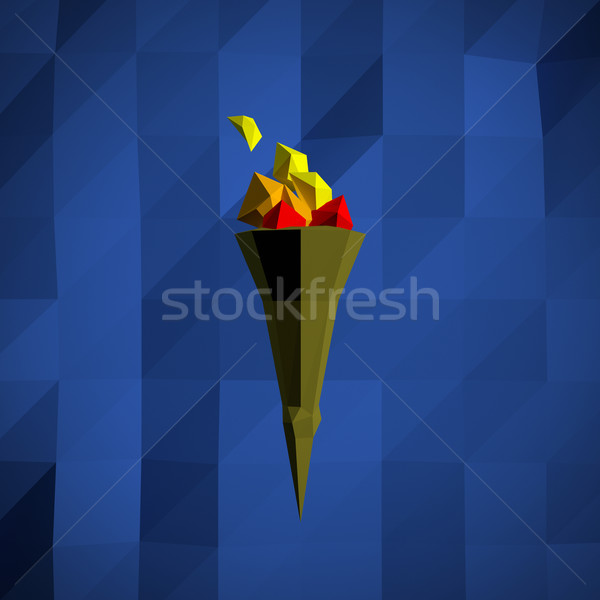Low-poly Torch Stock photo © timbrk