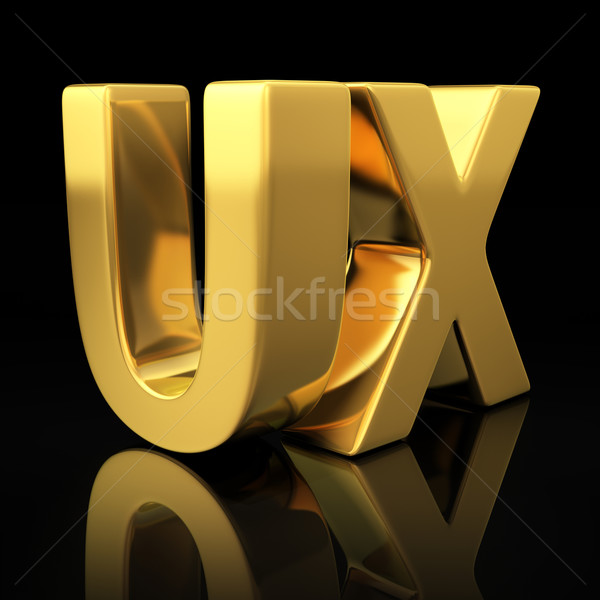 UX gold letters Stock photo © timbrk