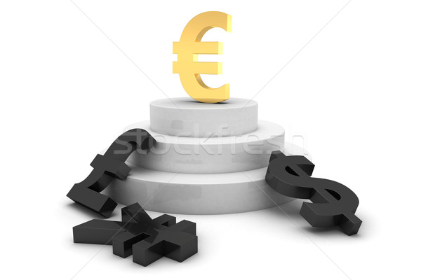 Currency pedestal Stock photo © timbrk