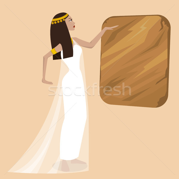 Ancient cartoon egiptian woman Stock photo © tina7shin