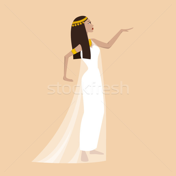 Ancient cartoon egiptian woman Stock photo © tina7shin