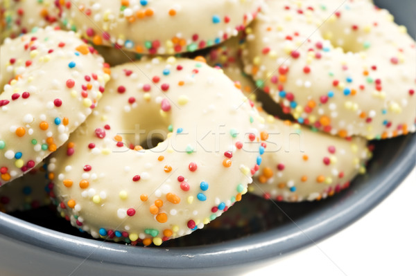 Stock foto: Dekoriert · Cookies · Schüssel · Essen · Zucker · Cookie