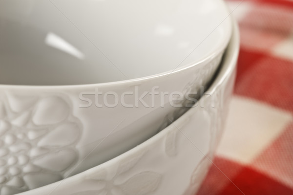 Blanco bolos enfoque superior tazón Foto stock © tish1