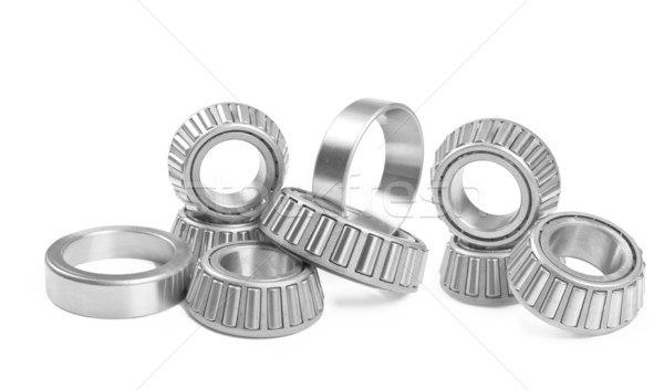 Ball bearings on a pure white background with space for text Stock photo © tish1