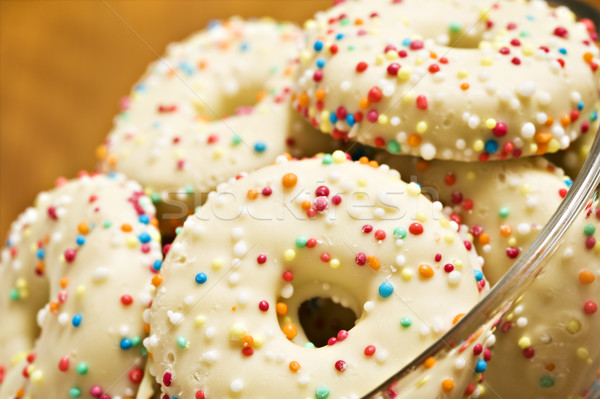 Decorated cookies in a bowl Stock photo © tish1
