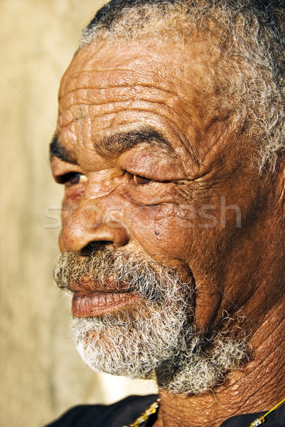 öreg afrikai afroamerikai férfi arc nap bőr Stock fotó © tish1