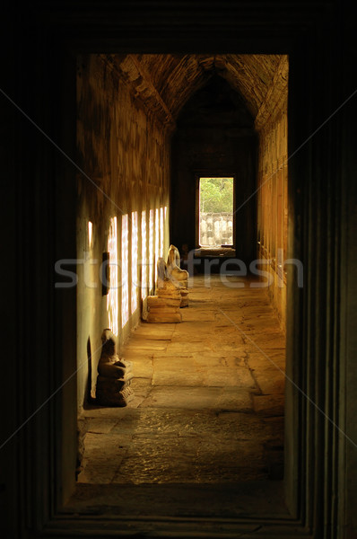 Corridor in Angkor Wat, Cambodia Stock photo © tito