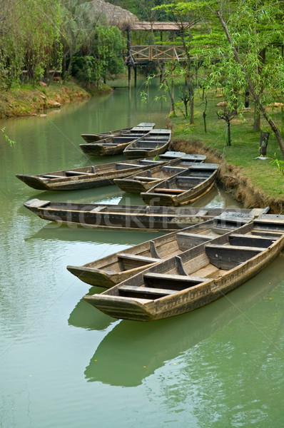 Barche fiume città parco natura viaggio Foto d'archivio © tito