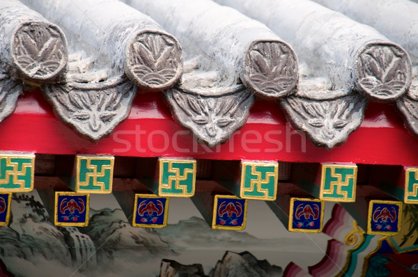 Chinese dak details architectuur gebouw bouw Stockfoto © tito