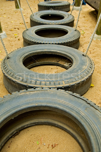 Line of tyres Stock photo © tito