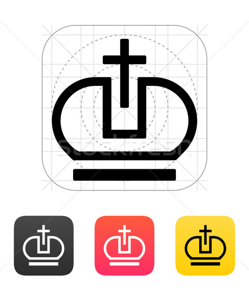 корона папа иконки дизайна фон власти Сток-фото © tkacchuk