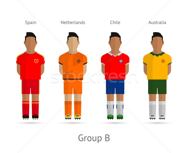 Stock photo: Football teams. Group B - Spain, Netherlands, Chile, Australia