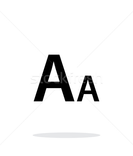 Font size simple icon on white background. Stock photo © tkacchuk