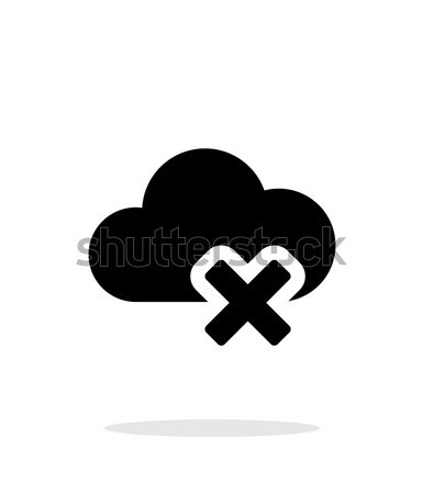 Nuage simple icône blanche internet design [[stock_photo]] © tkacchuk