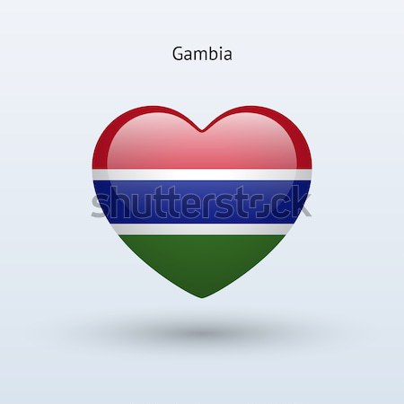 Liefde Gambia symbool hart vlag icon Stockfoto © tkacchuk
