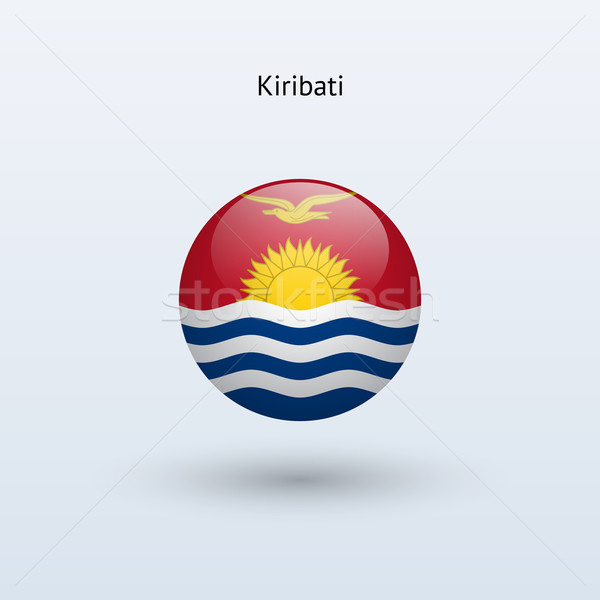 Kiribati round flag. Vector illustration. Stock photo © tkacchuk
