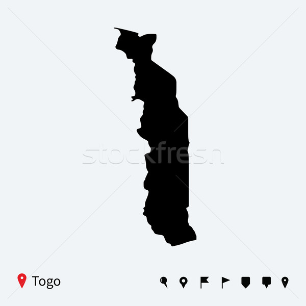 Wysoki szczegółowy wektora Pokaż Togo nawigacja Zdjęcia stock © tkacchuk