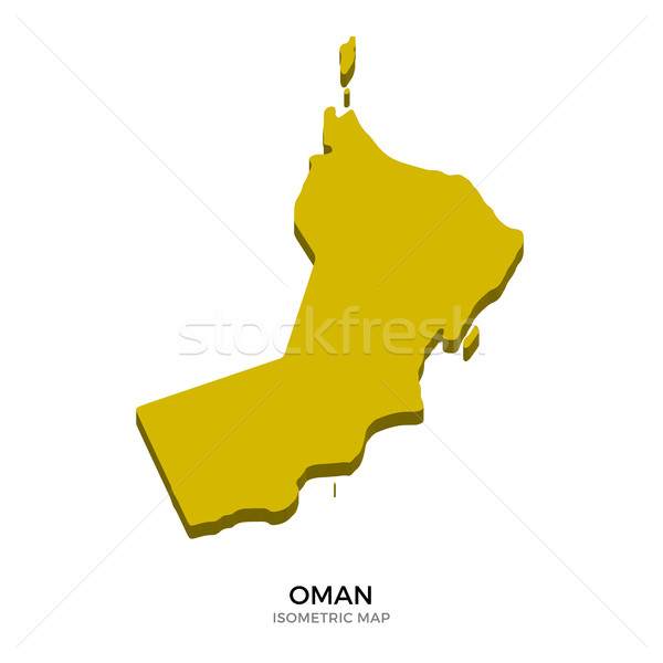 Isometric map of Oman detailed vector illustration Stock photo © tkacchuk