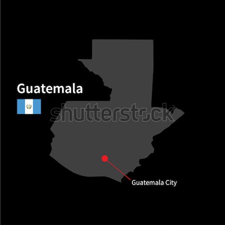 Stock photo: Detailed vector map of Guatemala and capital city