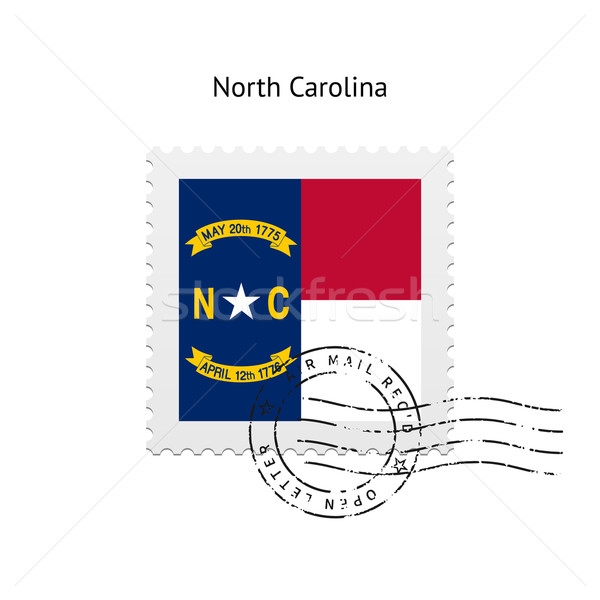 State of North Carolina flag postage stamp. Stock photo © tkacchuk