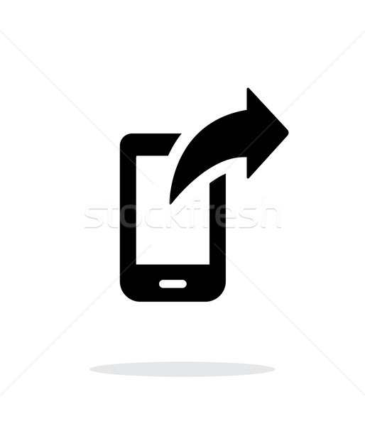 Phone posted icon on white background. Stock photo © tkacchuk