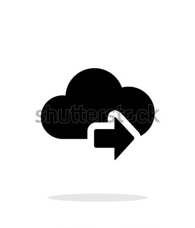 Cloud computing with next arrow simple icon on white background. Stock photo © tkacchuk