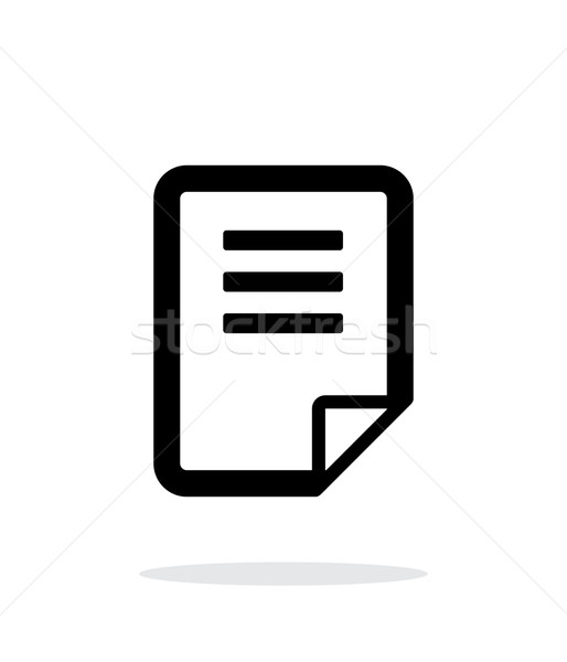 Notepad page flip icon on white background. Stock photo © tkacchuk