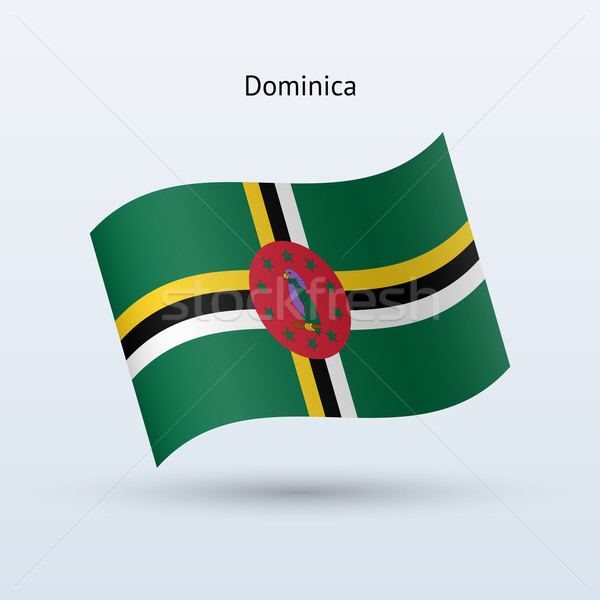 Dominica bandeira forma cinza assinar Foto stock © tkacchuk
