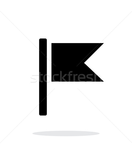 Burgee flag icon on white background. Stock photo © tkacchuk