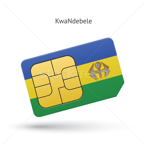 KwaNdebele mobile phone sim card with flag. Stock photo © tkacchuk