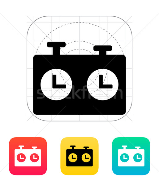 Chess clock icon. Stock photo © tkacchuk